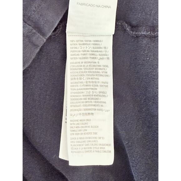 Abercrombie & Fitch Vtg T-Shirt Sz L 90s Y2k Mens Navy Blue Muscle Fit Spell Out - Picture 6 of 10